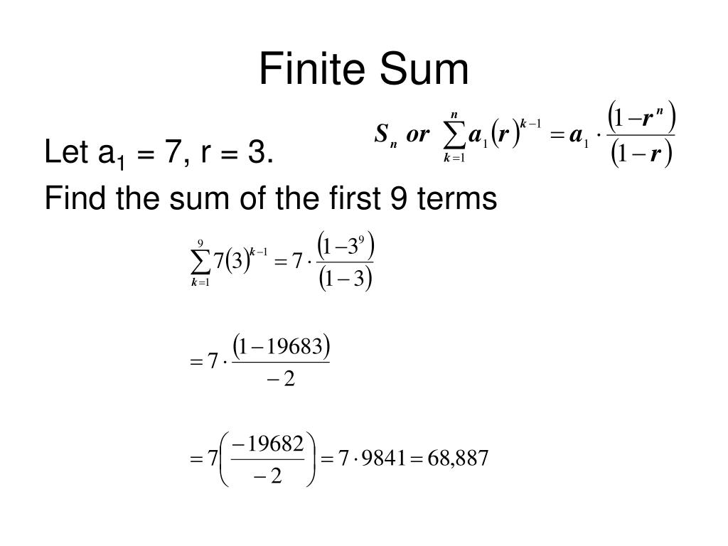 PPT 9.3 Geometric Sequences and Series PowerPoint Presentation, free