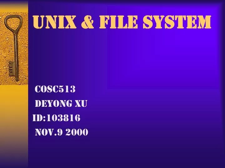 PPT UNIX & file system PowerPoint Presentation, free download ID6021836