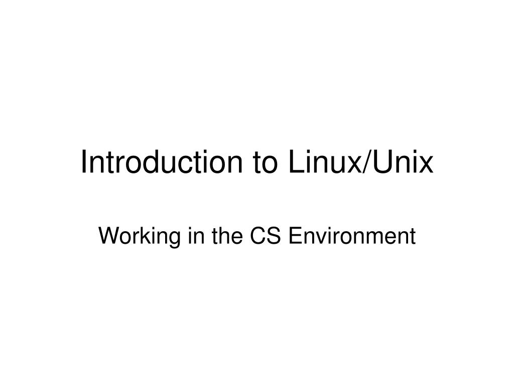 PPT Introduction to Linux/Unix PowerPoint Presentation, free download
