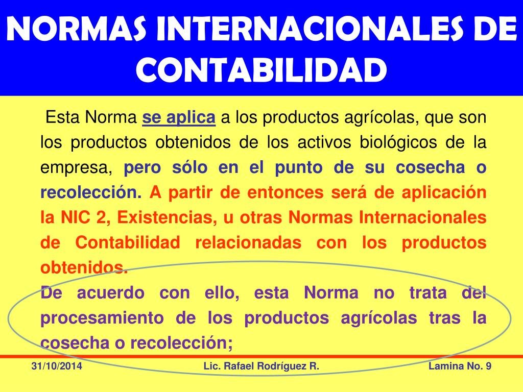 PPT NORMAS INTERNACIONALES DE CONTABILIDAD PowerPoint Presentation