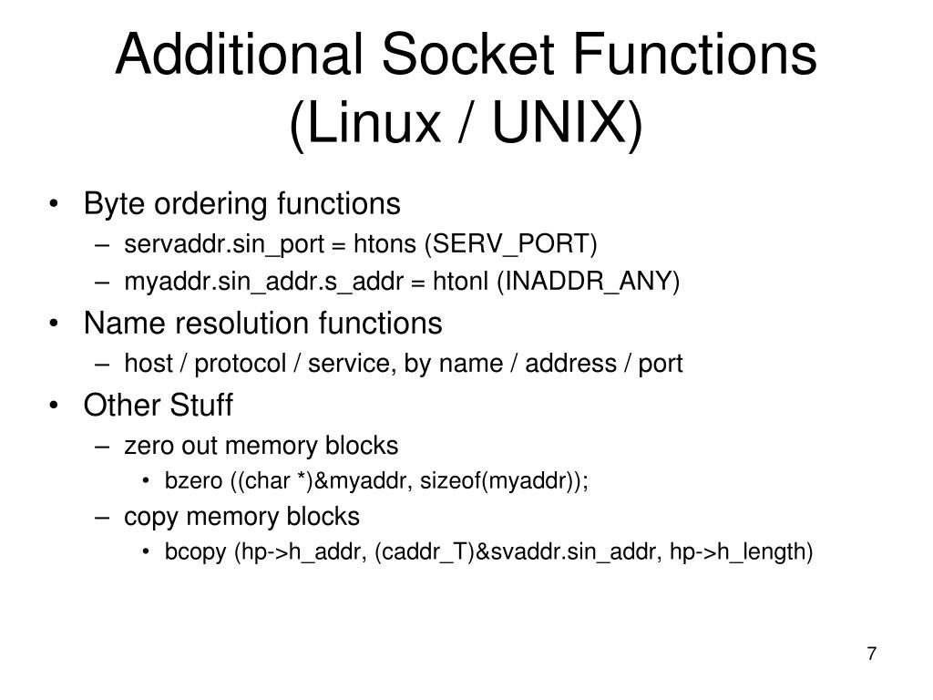 PPT Sockets Programming in Linux PowerPoint Presentation, free