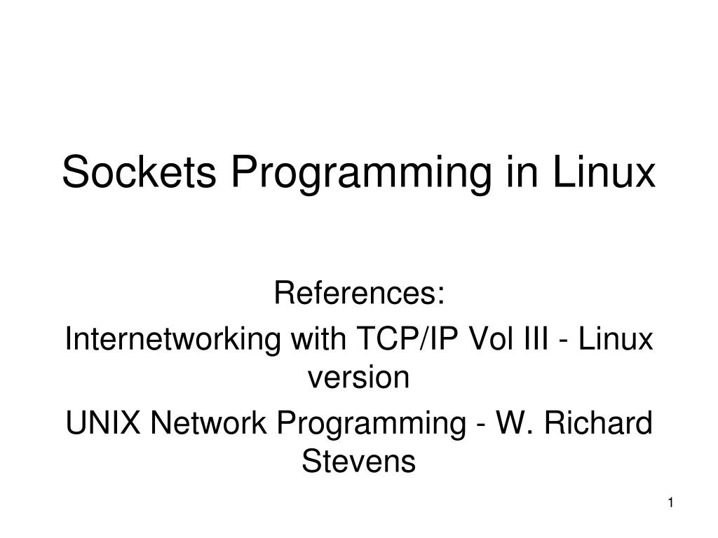 PPT Sockets Programming in Linux PowerPoint Presentation, free
