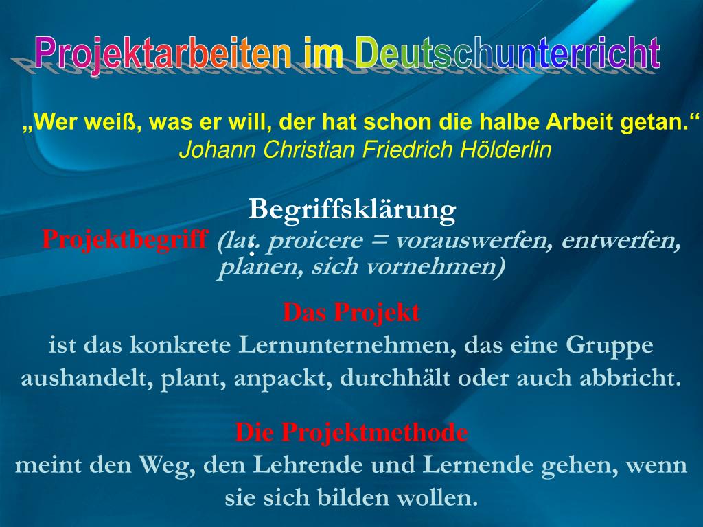 PPT Projektarbeit im DaF Unterricht wie mache ich das ? PowerPoint