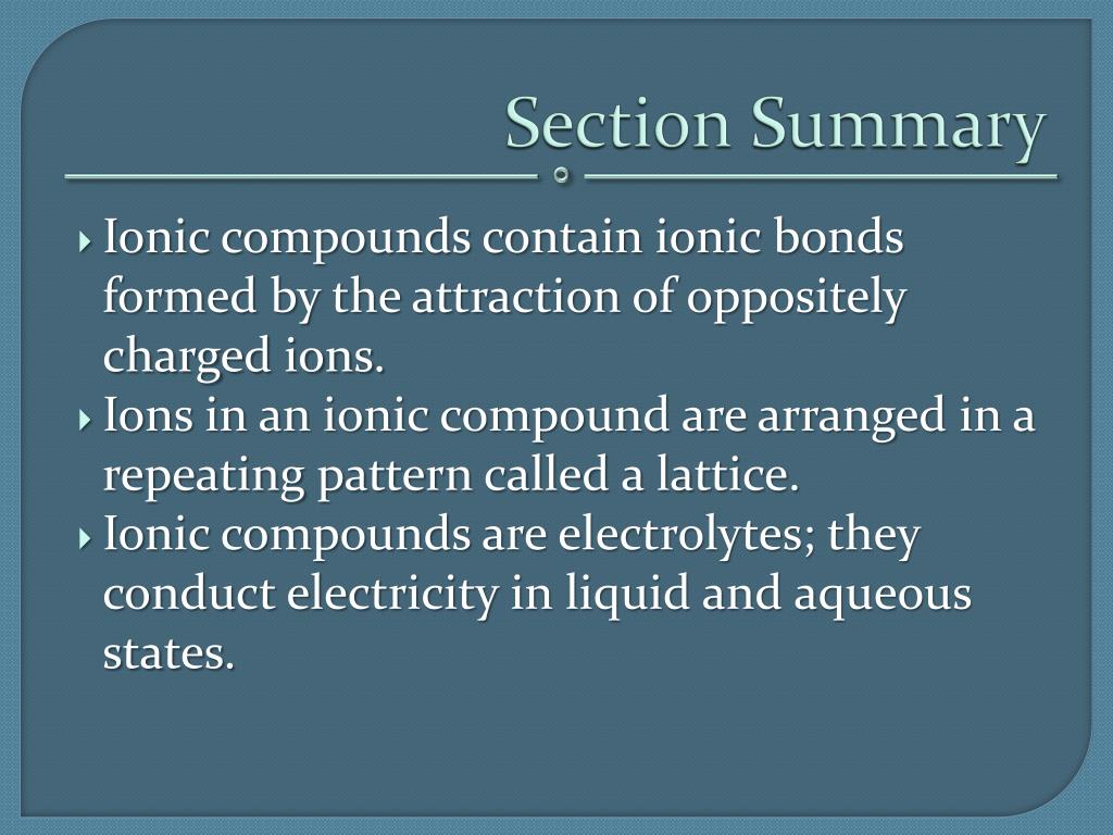 PPT Ionic Compounds and Metals PowerPoint Presentation, free download
