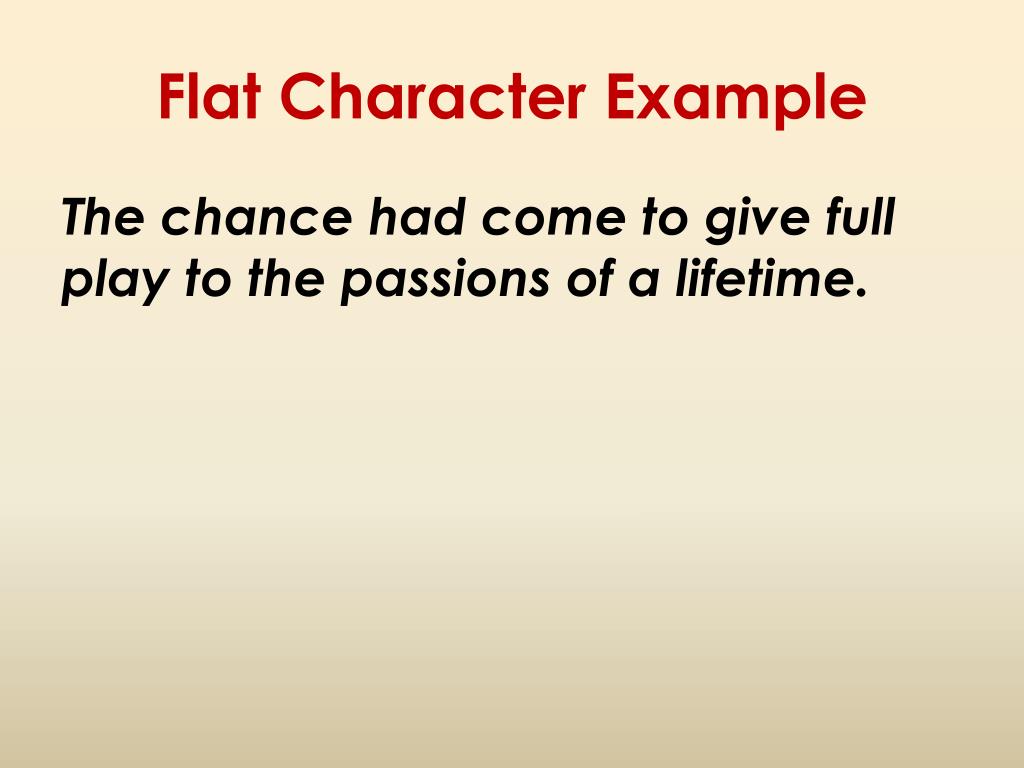 What does a flat character mean sanreqop