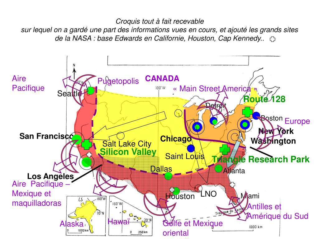 PPT Carte sur géographique des EtatsUnis