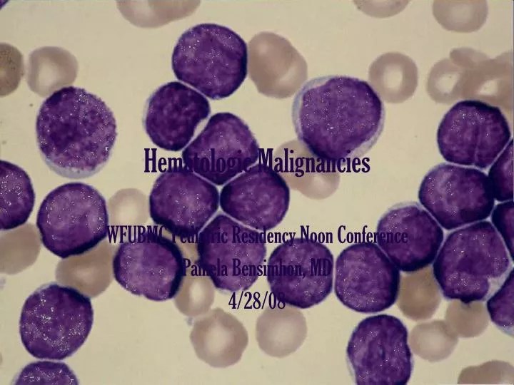 PPT Hematologic Malignancies PowerPoint Presentation, free download