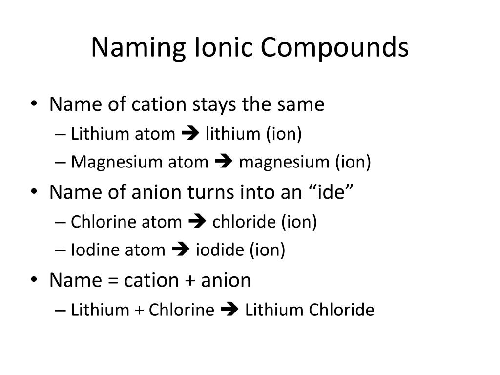 PPT Compound Names and Formulas PowerPoint Presentation, free