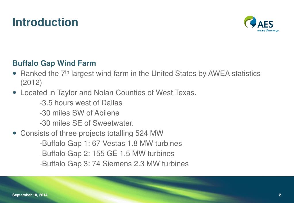 PPT Buffalo Gap Wind Farm PowerPoint Presentation, free download ID