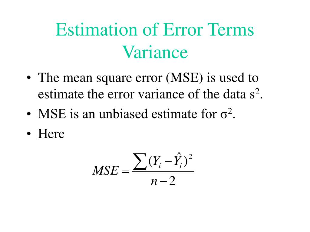 PPT Linear Regression with One Predictor Variable PowerPoint