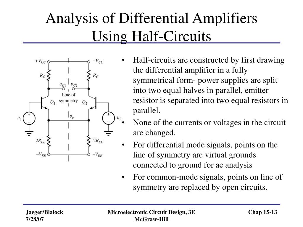 PPT Chapter 15 Differential Amplifiers and Operational Amplifier