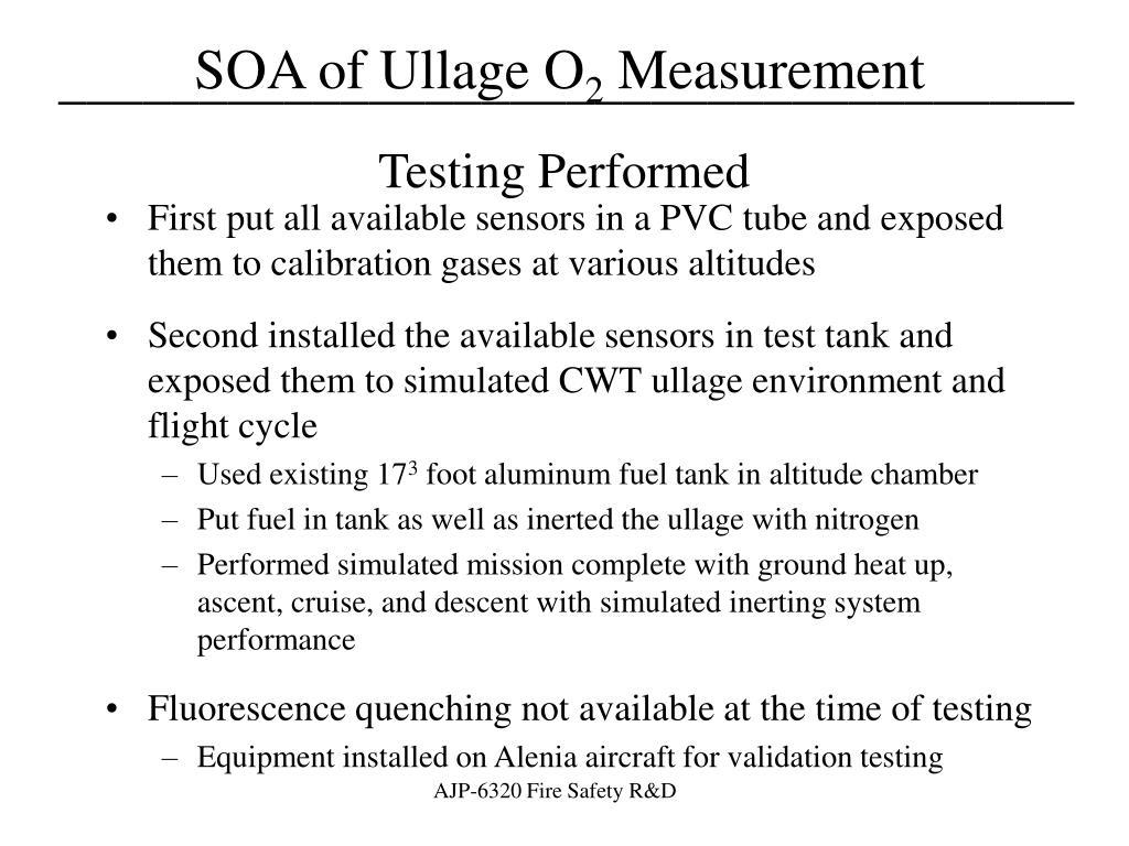 PPT State of the Art of Fuel Tank Ullage Oxygen Concentration Measurement PowerPoint