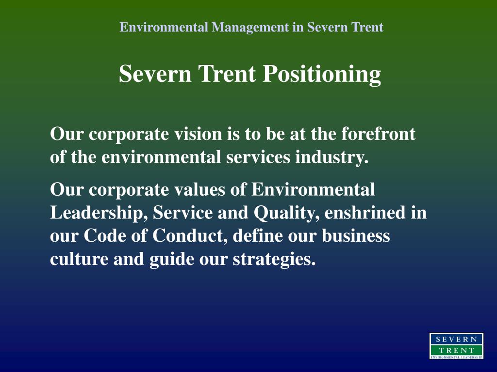 PPT Environmental Management in Severn Trent PowerPoint Presentation