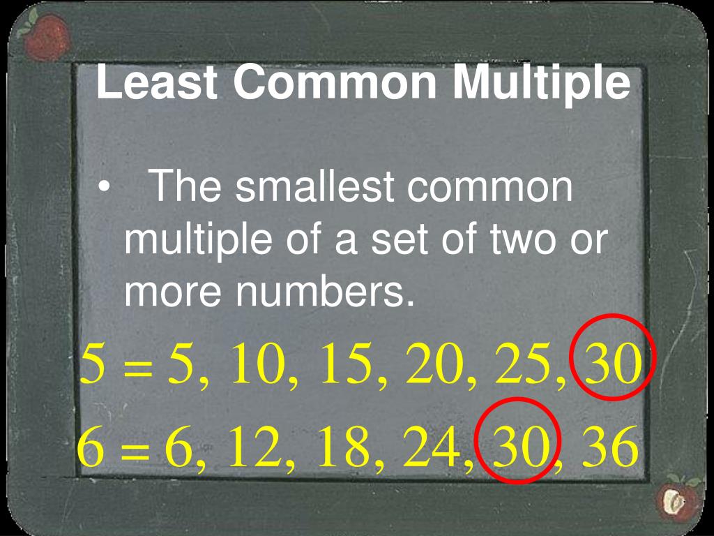 PPT Least Common Multiple Least Common Denominator PowerPoint