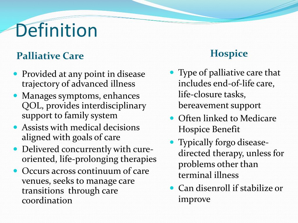 Palliative Care Definition Medical DEFINITION FGD