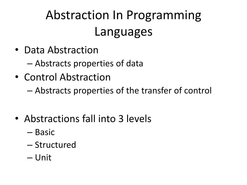 What It Means Abstraction In Computer Programing at Linda Mastropietro blog