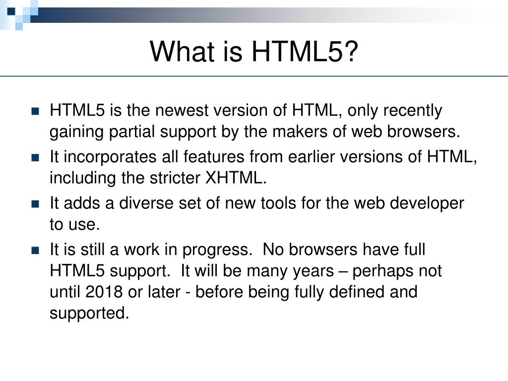 PPT Introduction to HTML5 PowerPoint Presentation, free download ID