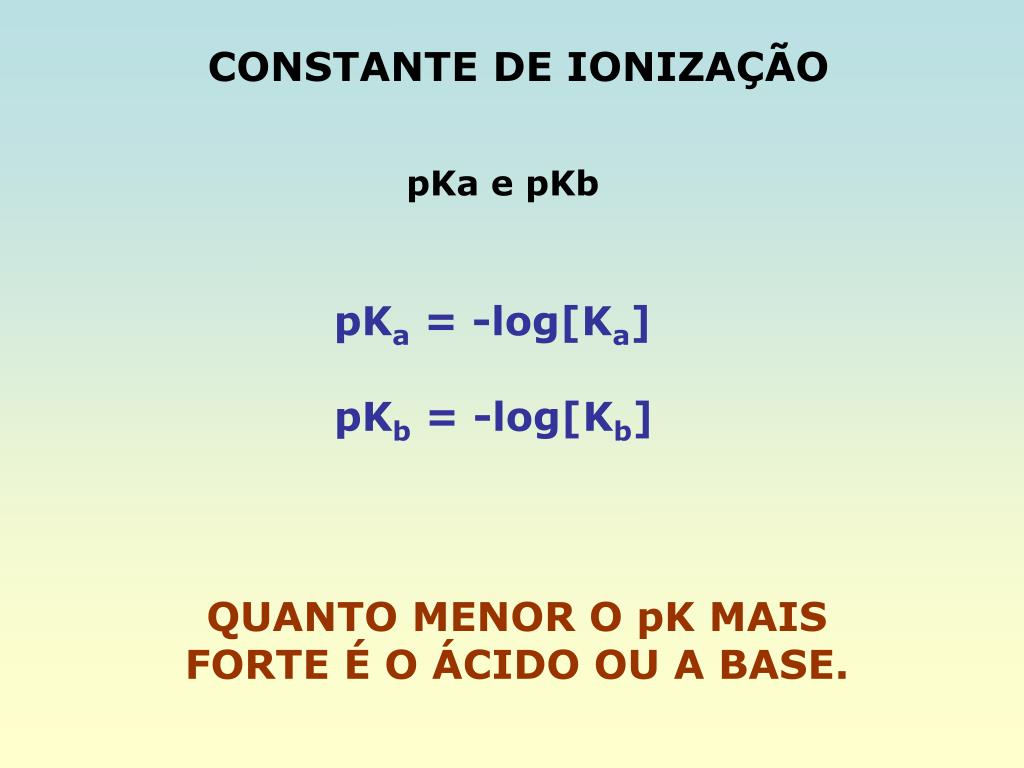 PPT CONSTANTE DE IONIZAÇÃO PowerPoint Presentation, free download