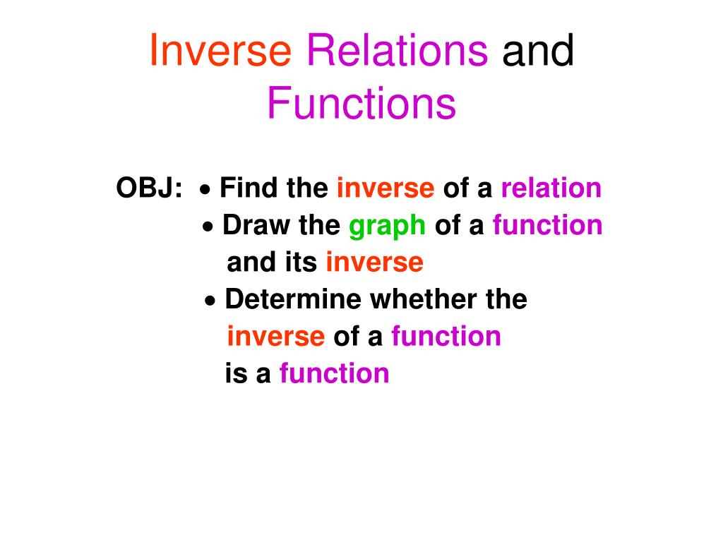 PPT Inverse Relations and Functions PowerPoint Presentation, free download ID6075000