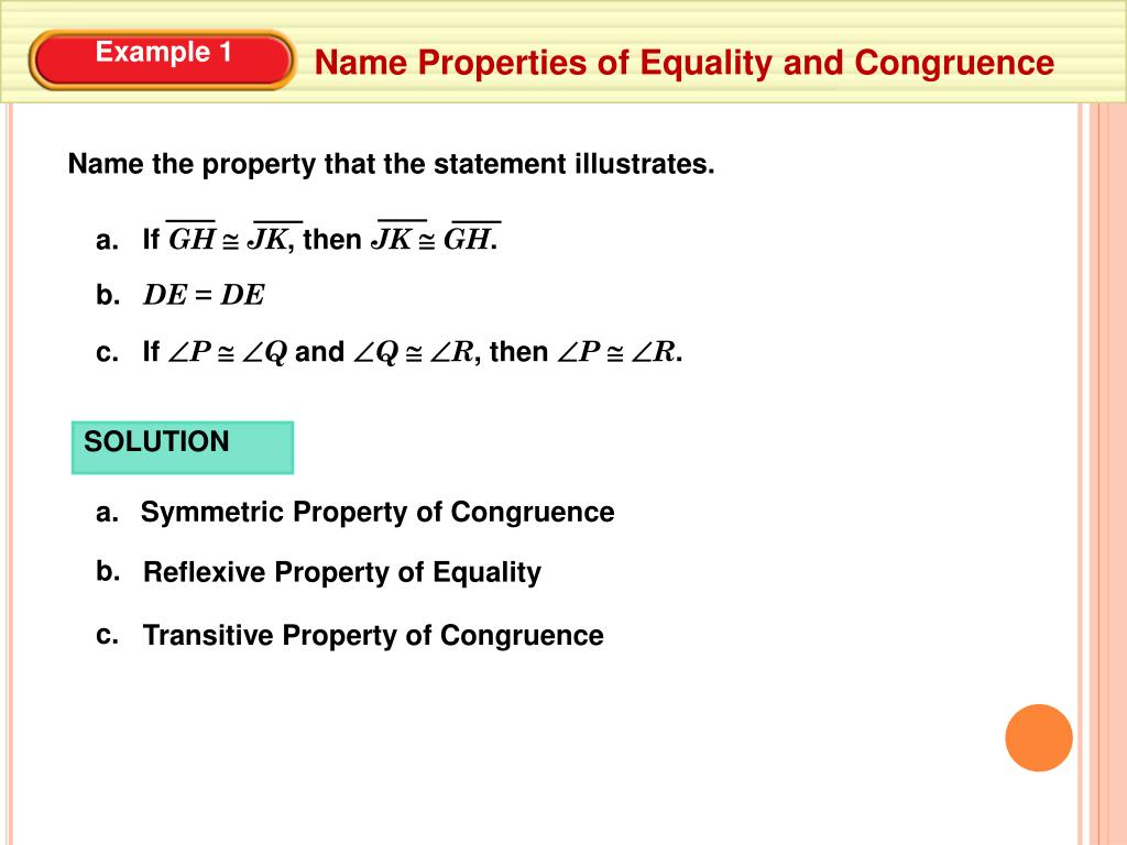 Ppt - Properties Of Equality And Congruence Powerpoint Presentation, Free Download - Id:6077264