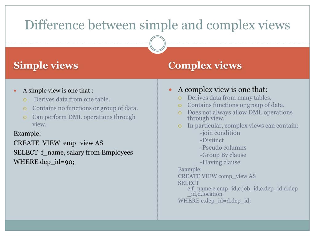 PPT View and Materialized view PowerPoint Presentation, free download ID6077922