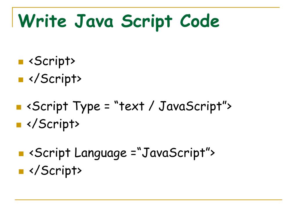 PPT Java Script PowerPoint Presentation, free download ID6078494