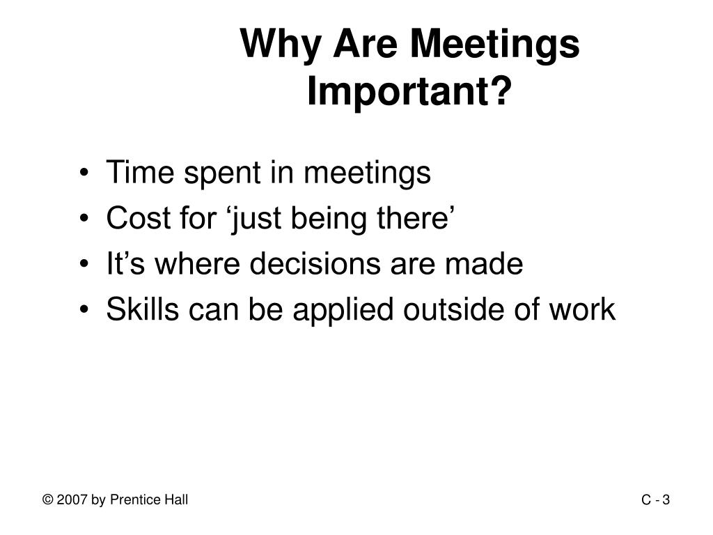 PPT Developing Management Skills Supplement C Conducting Meetings