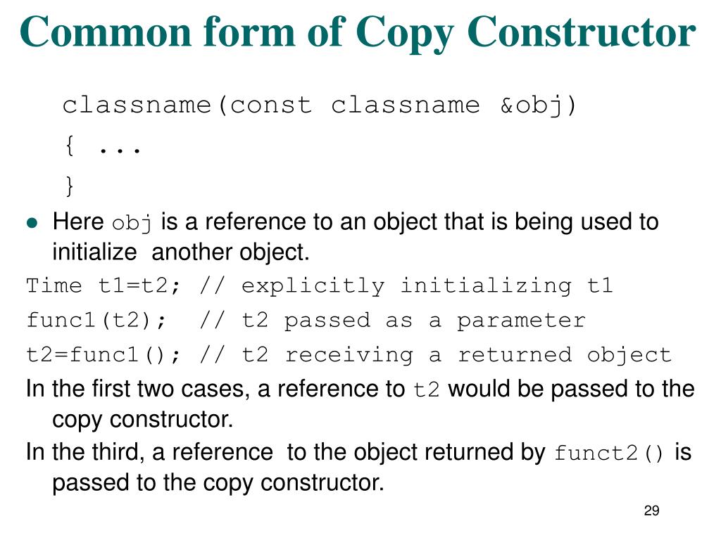 PPT Copy Constructor PowerPoint Presentation, free download ID6080003
