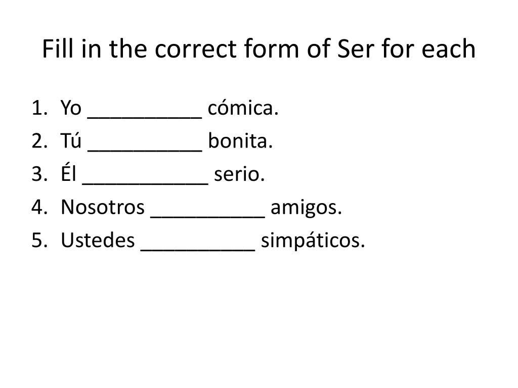 PPT Personal Pronouns and the verb Ser PowerPoint Presentation, free