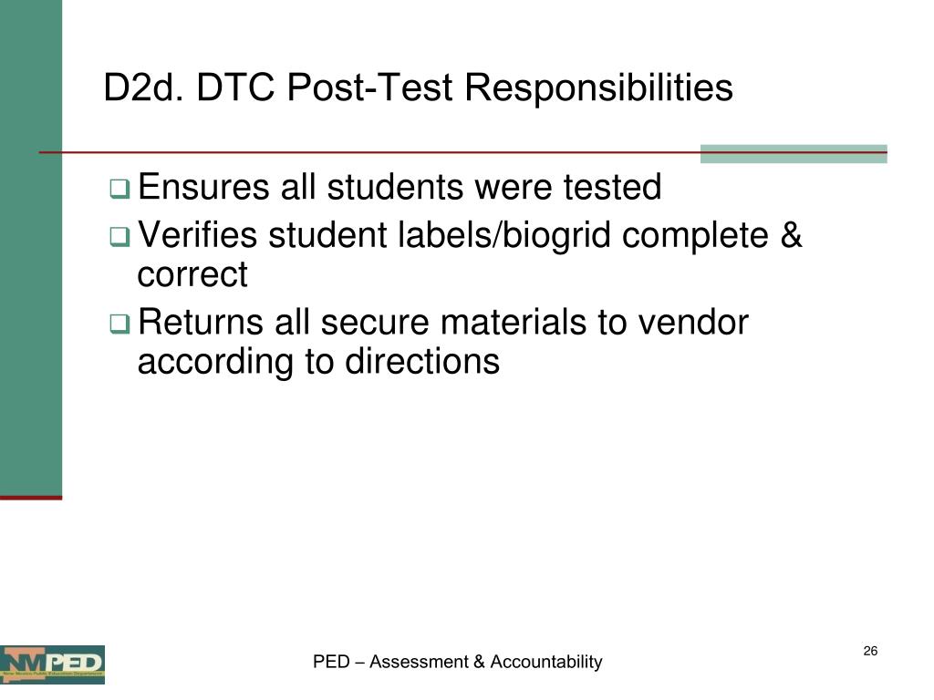 PPT Winter 2012 District Test Coordinator Training PowerPoint