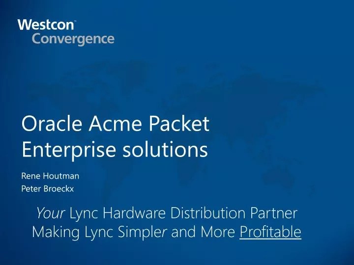 PPT Oracle Acme Packet Enterprise solutions PowerPoint Presentation