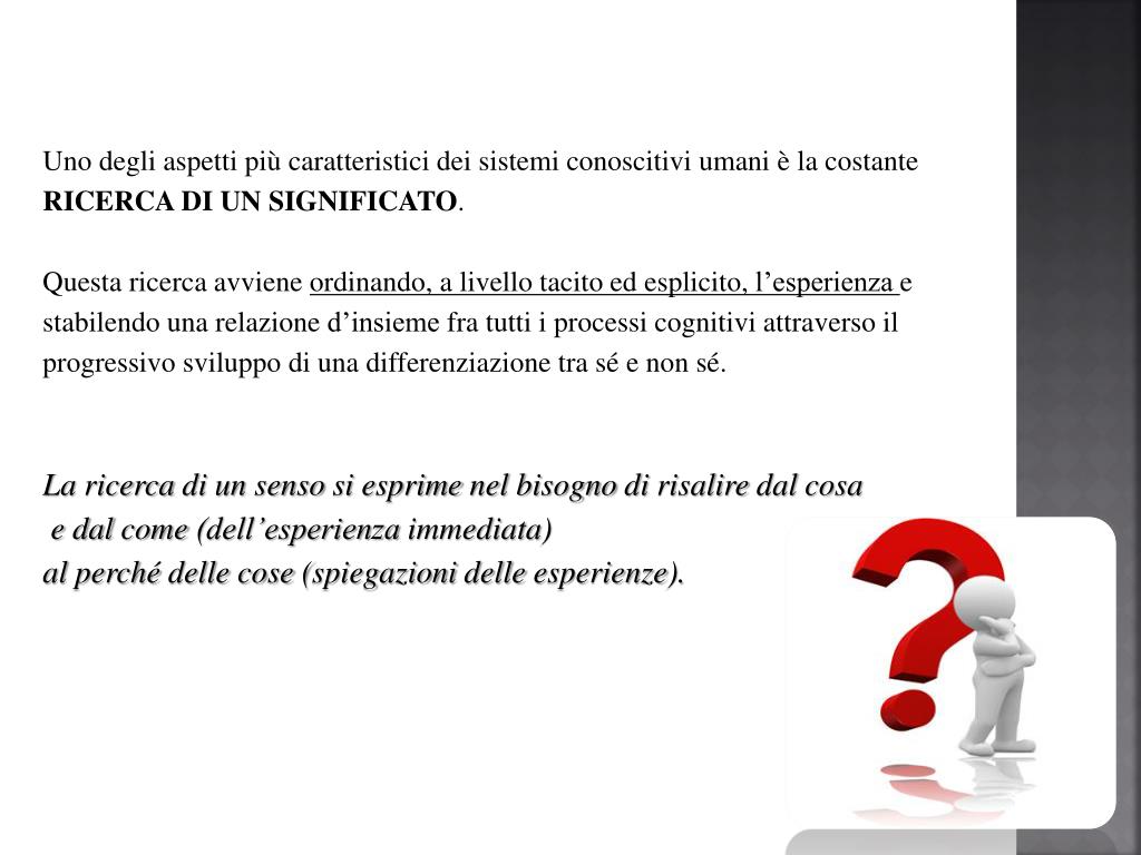 PPT Le Organizzazioni di significato personale PowerPoint