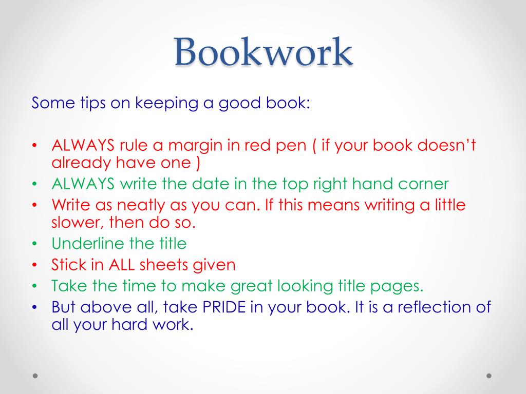 PPT Bookwork and Reports PowerPoint Presentation, free download ID