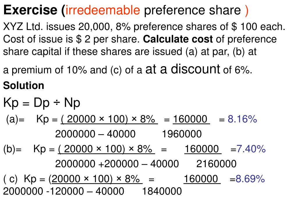 PPT Cost of Perpetual Debt and Redeemable Debt