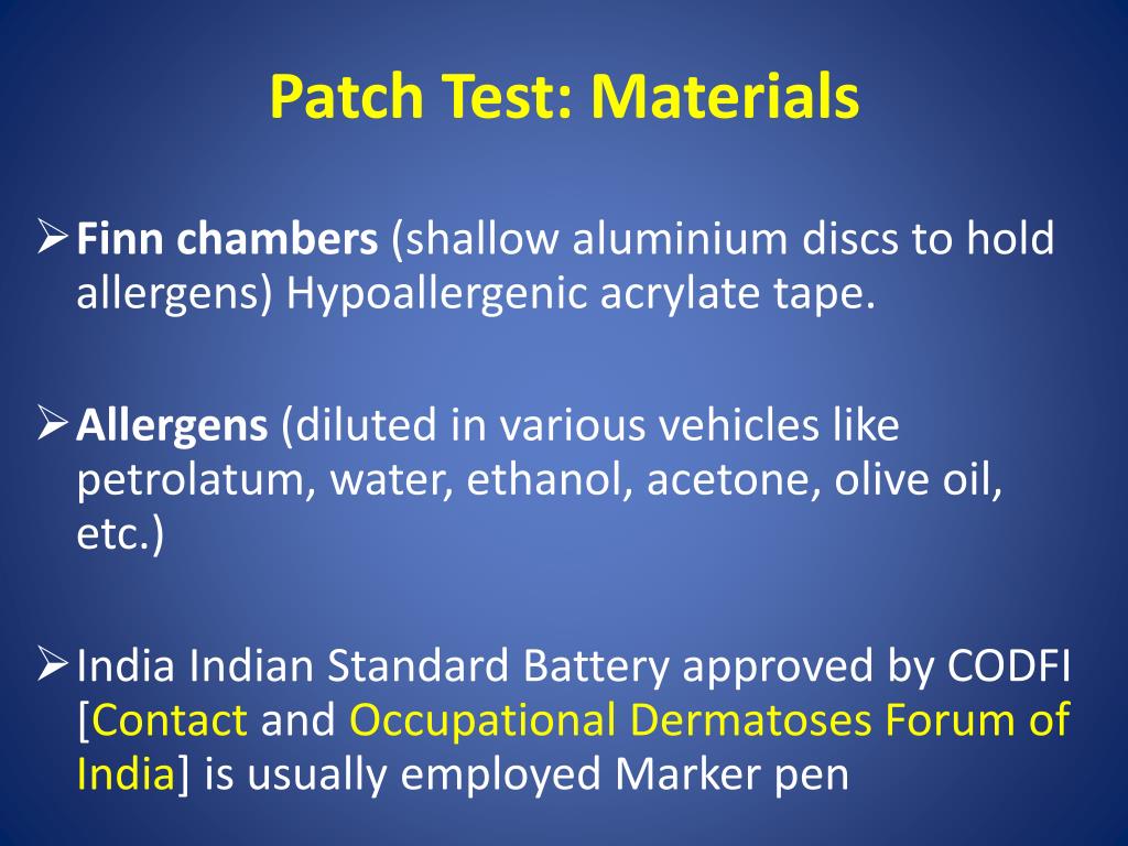 PPT Patch Test By H.Eshaghi M.D PowerPoint Presentation, free