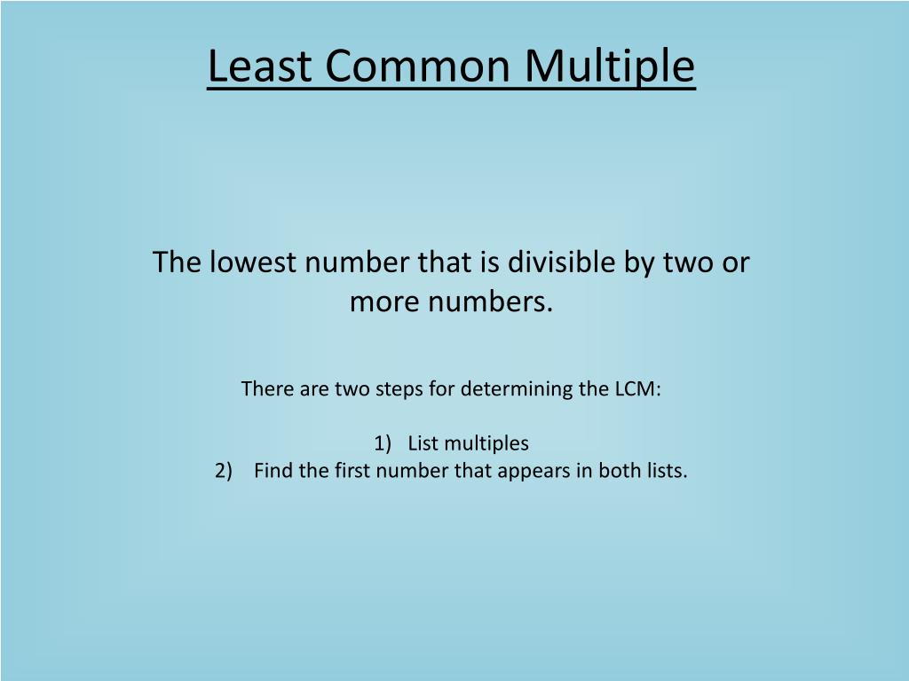 PPT 3.1 Factors and Multiples of Whole Numbers PowerPoint