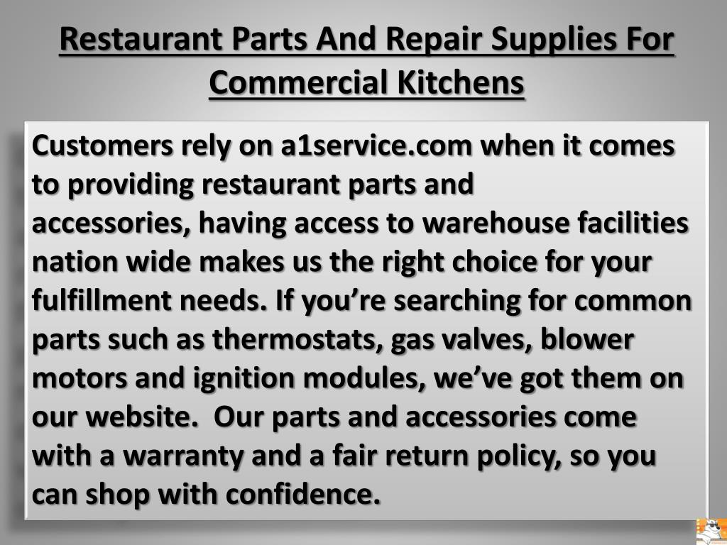 PPT Restaurant service Restaurant repair parts PowerPoint