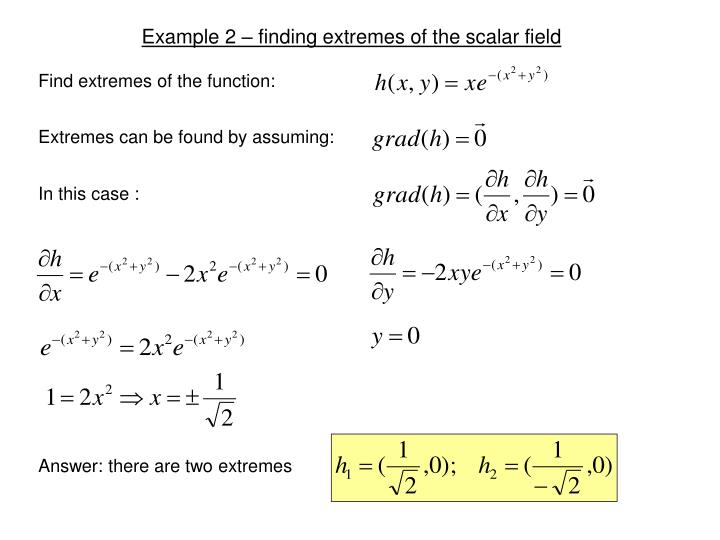 PPT Lecture 1 Introduction , vector calculus, functions of more