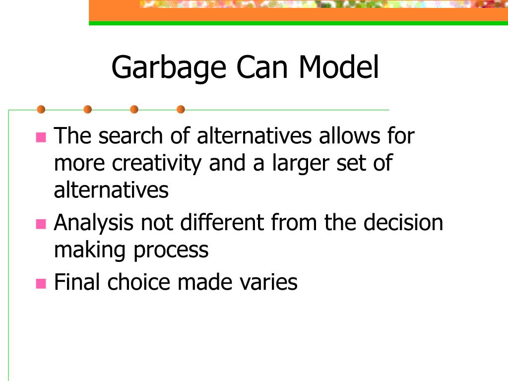 PPT The Policy “Garbage Can” PowerPoint Presentation, free download