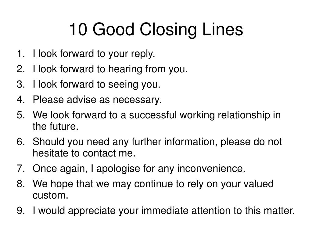 Closing Lines Of Speech at Jasmine Boulton blog