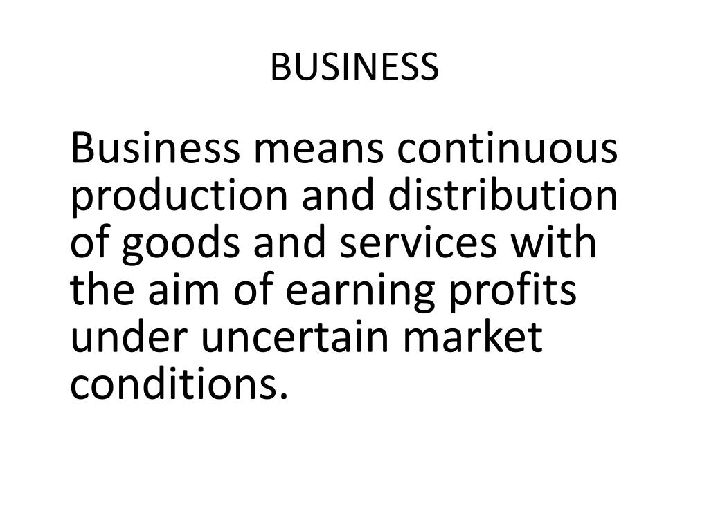 PPT INTRODUCTION TO BUSINESS STUDIES PowerPoint