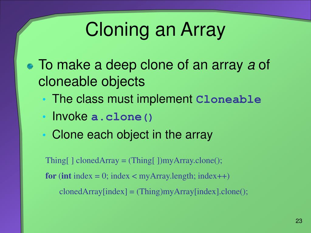 PPT Mutable, Immutable, and Cloneable Objects PowerPoint Presentation