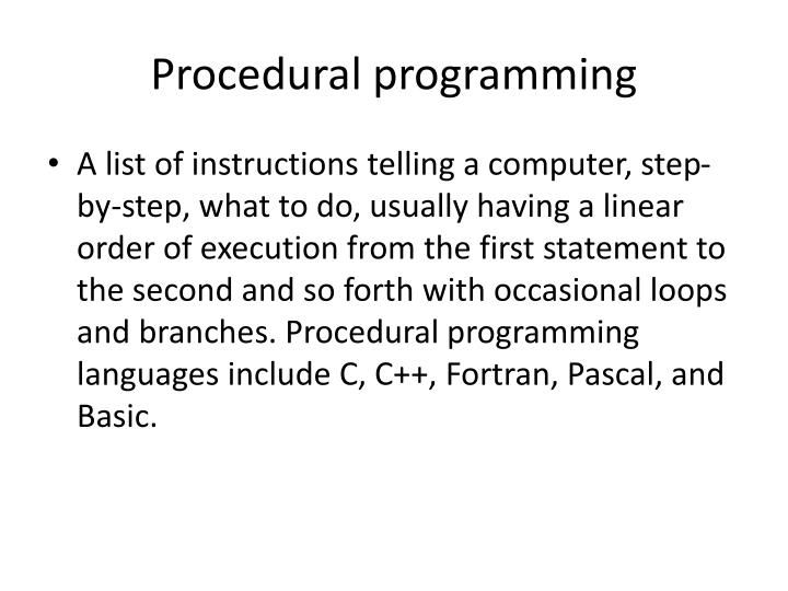 PPT Procedural Programming PowerPoint Presentation ID6101369