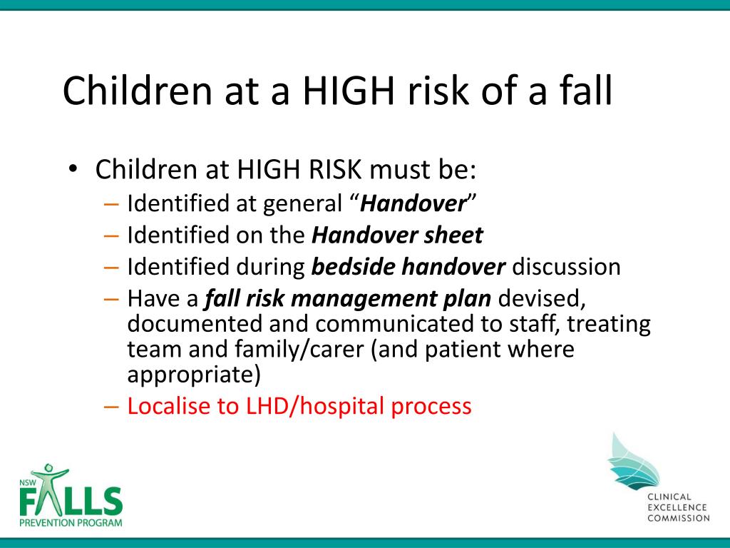 PPT NSW Paediatric Fall Risk Assessment PowerPoint