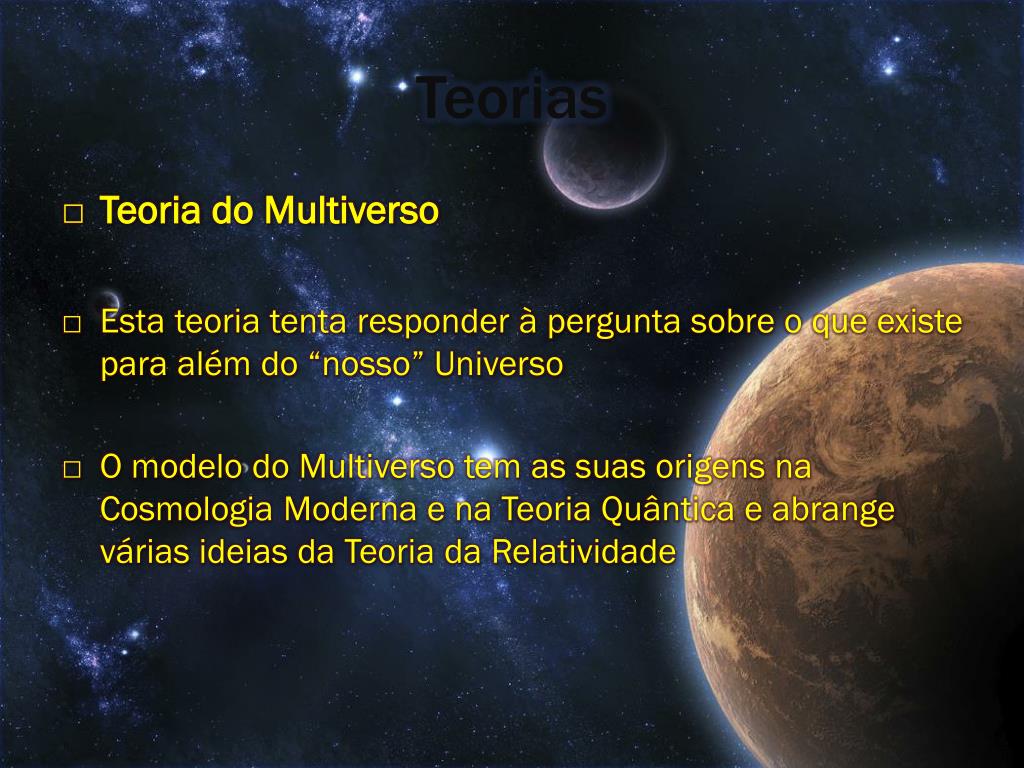 PPT Teorias do Universo PowerPoint Presentation, free