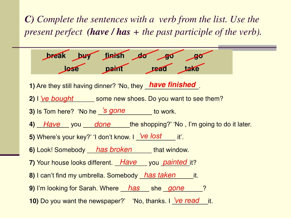 PPT VERB TENSE PRESENT PERFECT SIMPLE PowerPoint Presentation, free