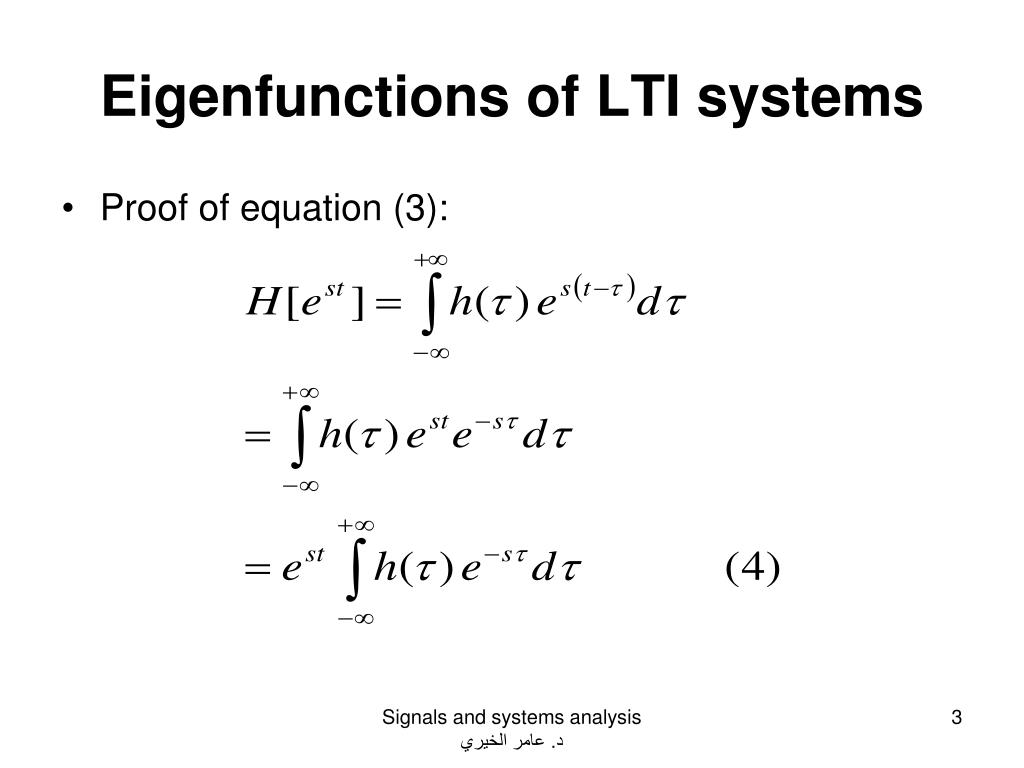 PPT Eigenfunctions of LTI systems PowerPoint Presentation, free