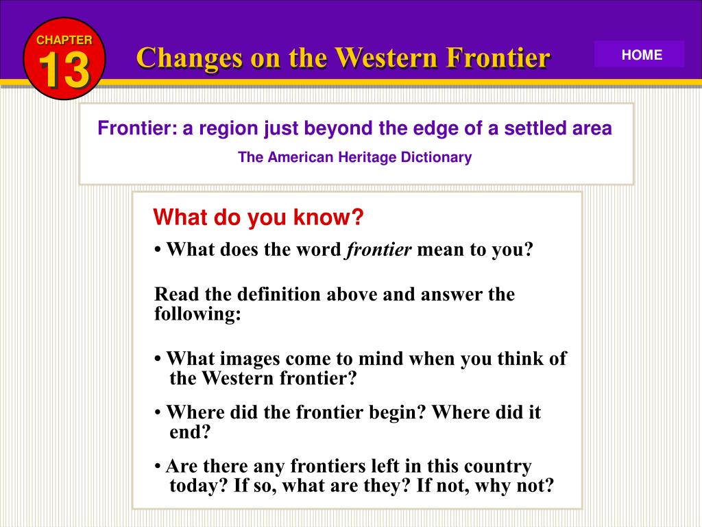 PPT Changes on the Western Frontier PowerPoint Presentation, free