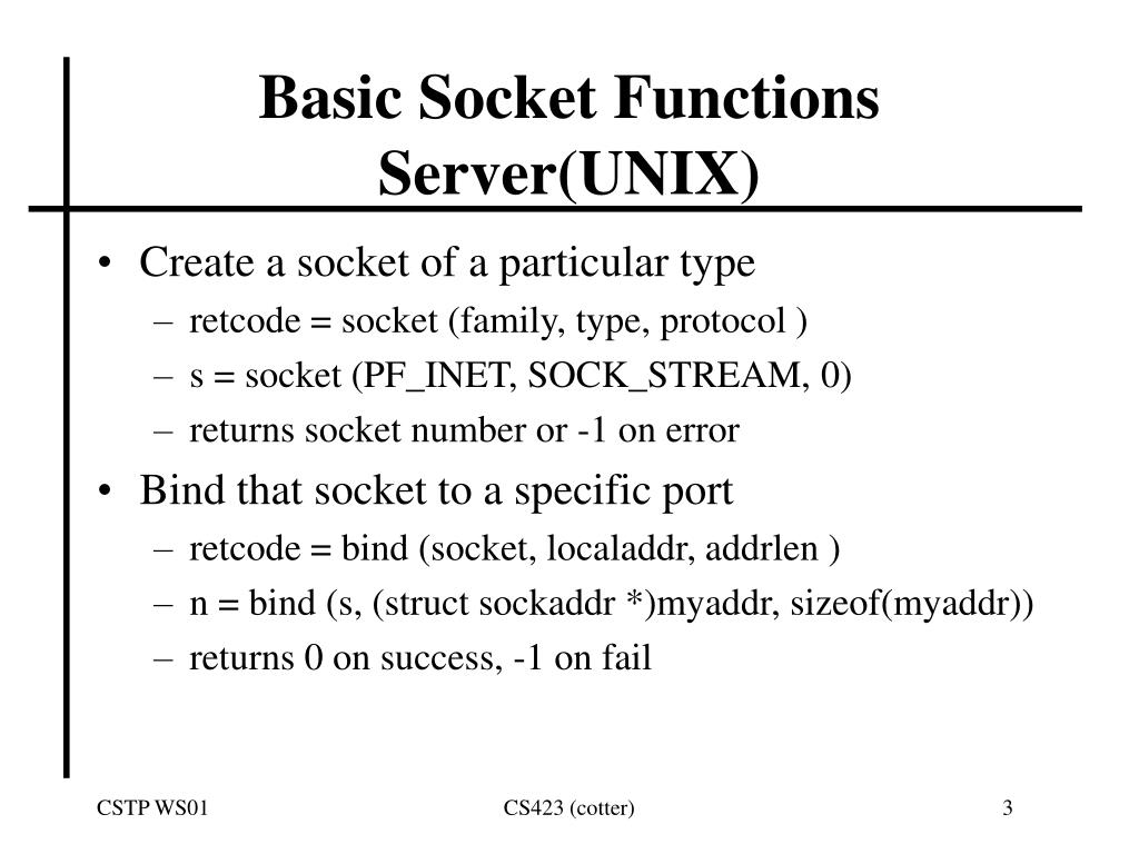 PPT Sockets Programming in UNIX PowerPoint Presentation, free