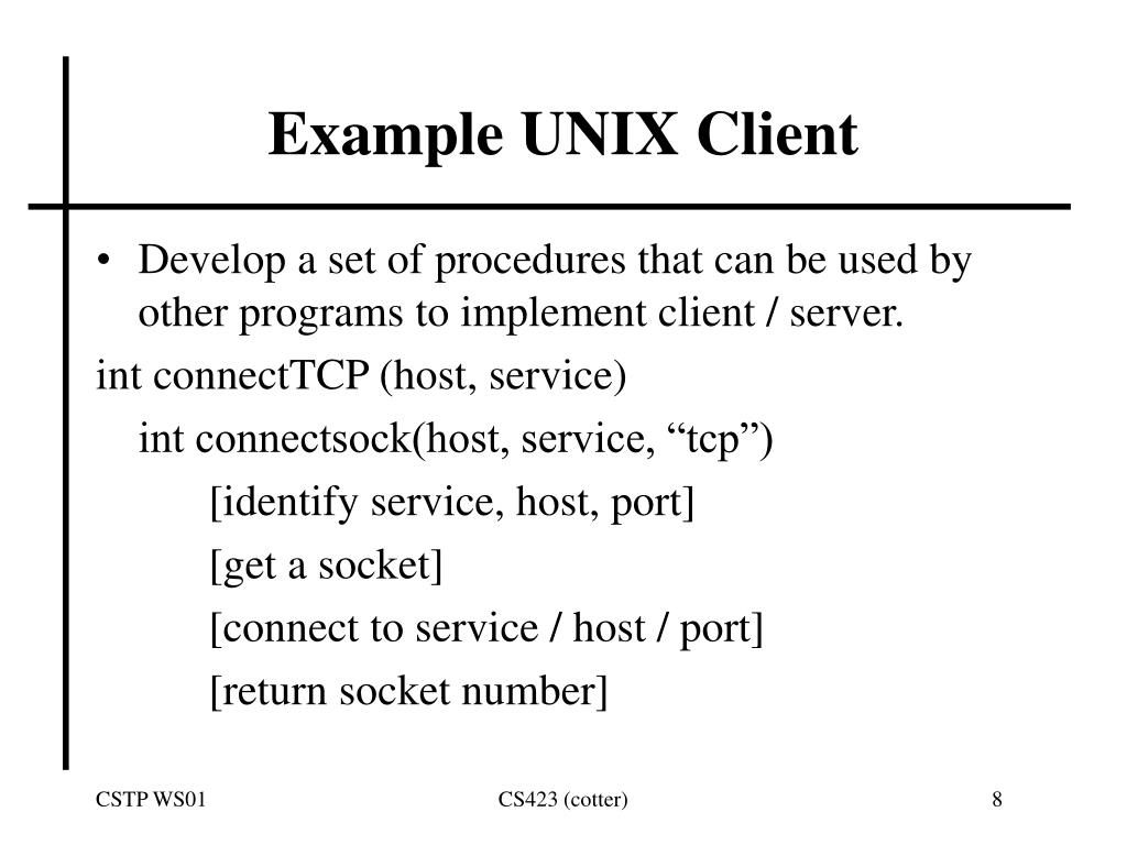 PPT Sockets Programming in UNIX PowerPoint Presentation, free